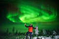 Magica aurora boreale a Rovaniemi