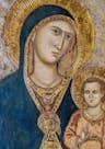 Icona della Madonna amb il Bambino e Rainaldo presbitero, realzata nel 1325 da Lello de Urbe.