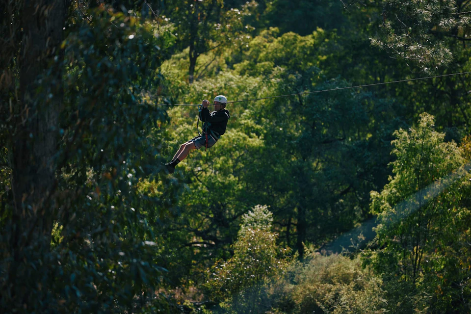 More than 500 metres of ziplines