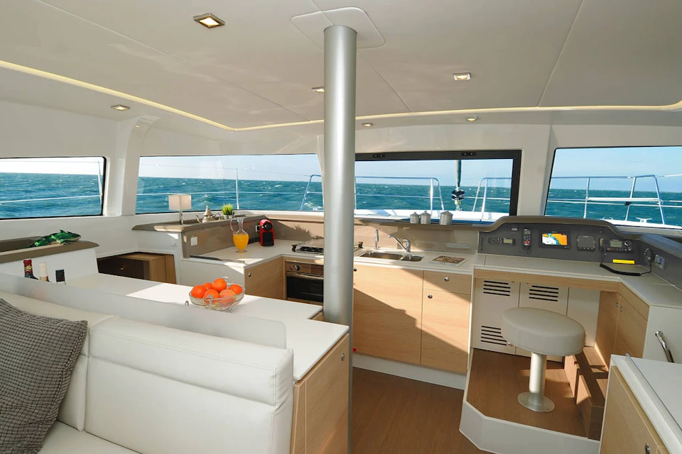 inside catamaran