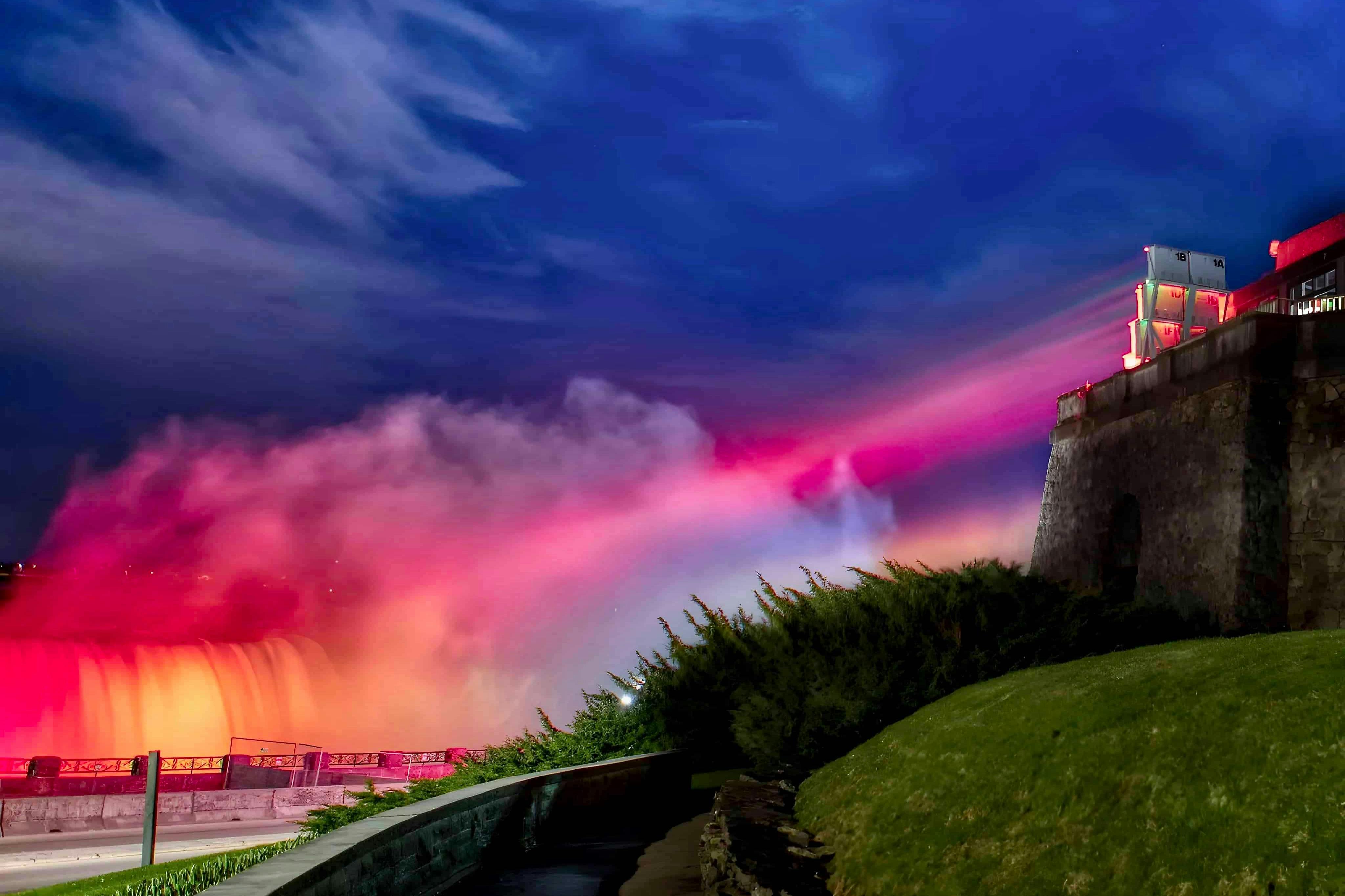 Niagara Falls - Illumination Tour experience where you can change the colors of the waterfalls yourself