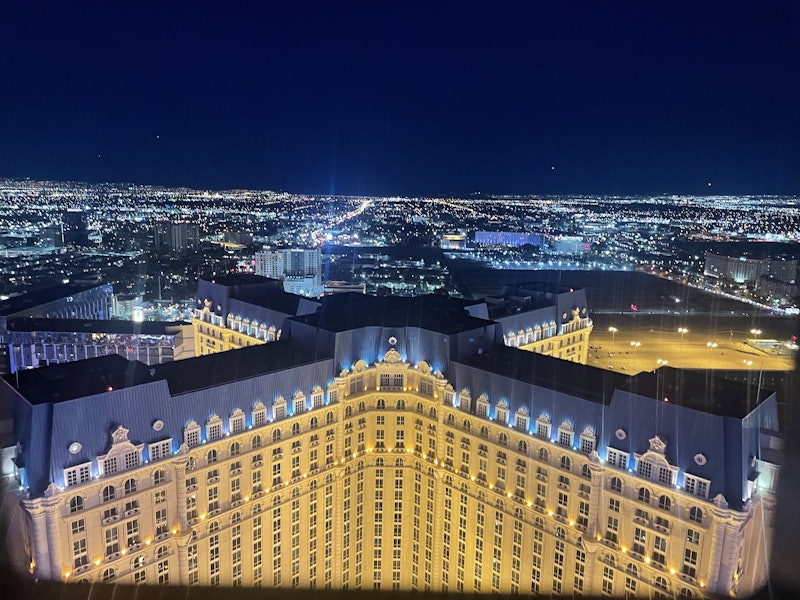 View from top of the Eiffel Tower at Paris Las Vegas 