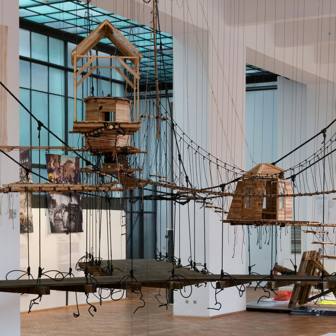 Exhibition Protest/architecture barricades, camps, superglue, MAK